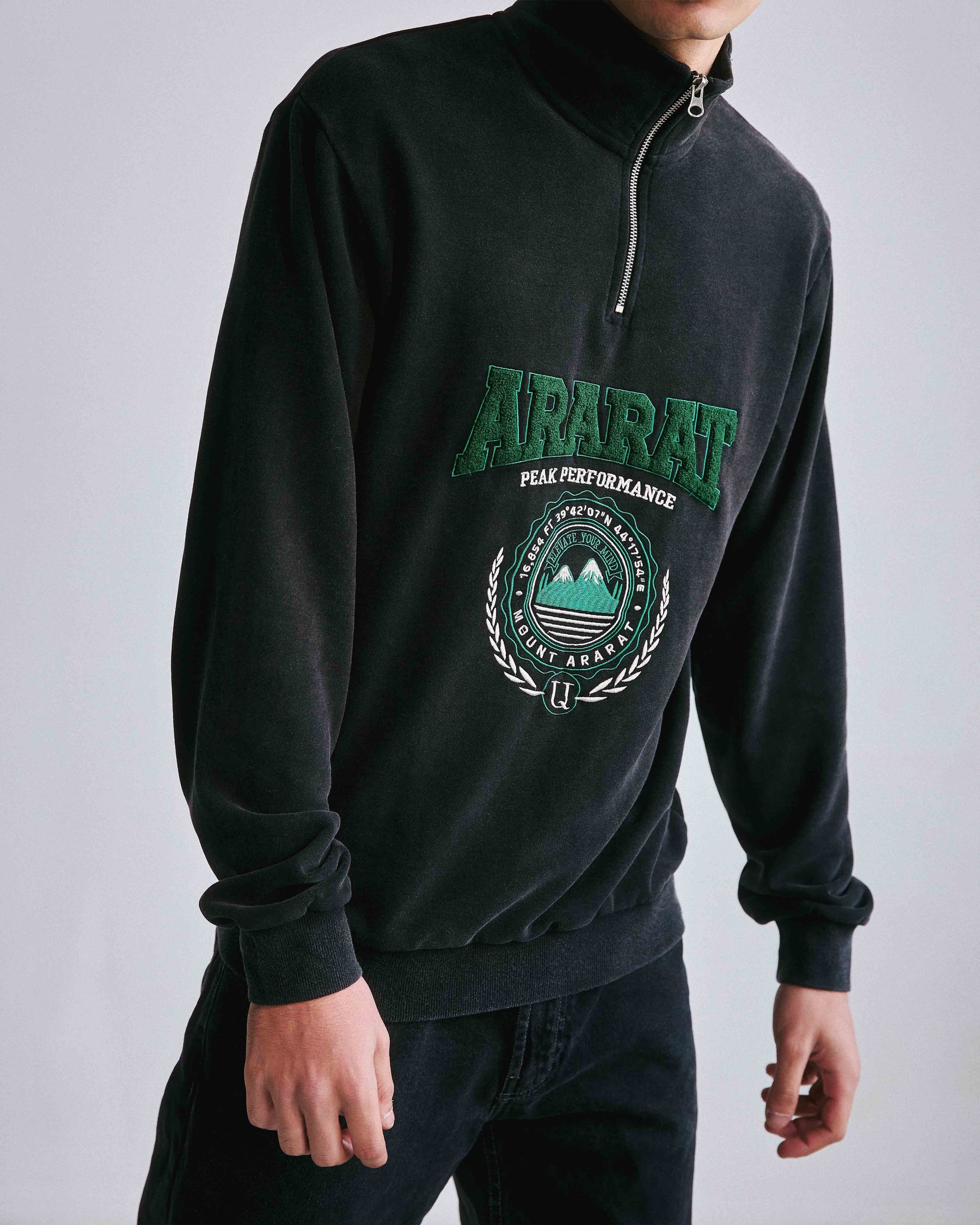 Ararat Peak Performer Vintage Wash Zip Top Sweatshirt