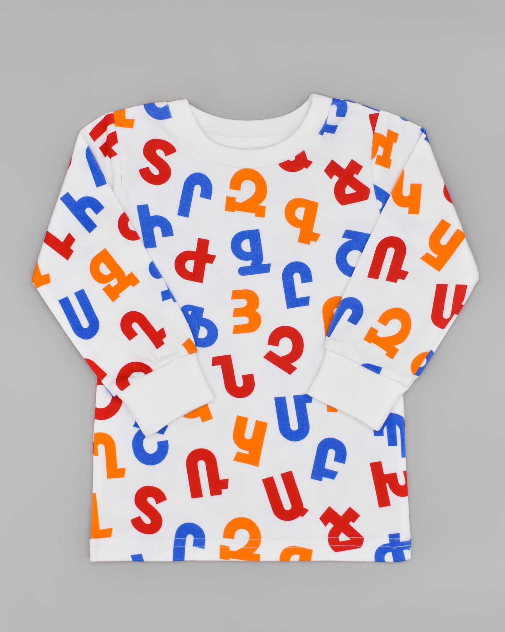 Toddler Armenian Alphabet ORGANIC Pajama Set
