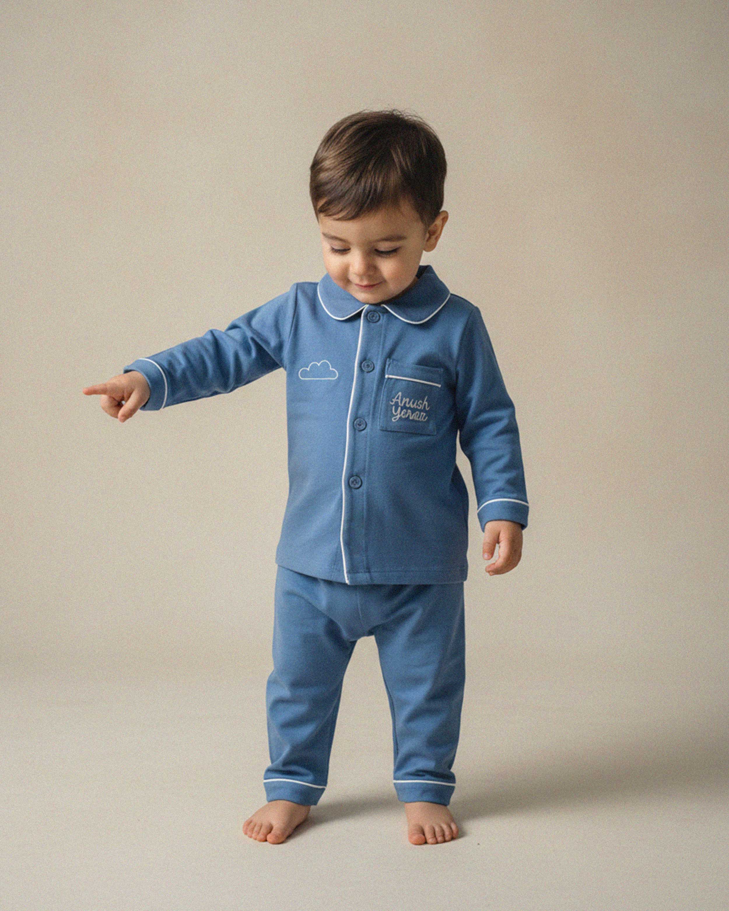 Sweet Dreams Toddler Pajama Set (Blue)