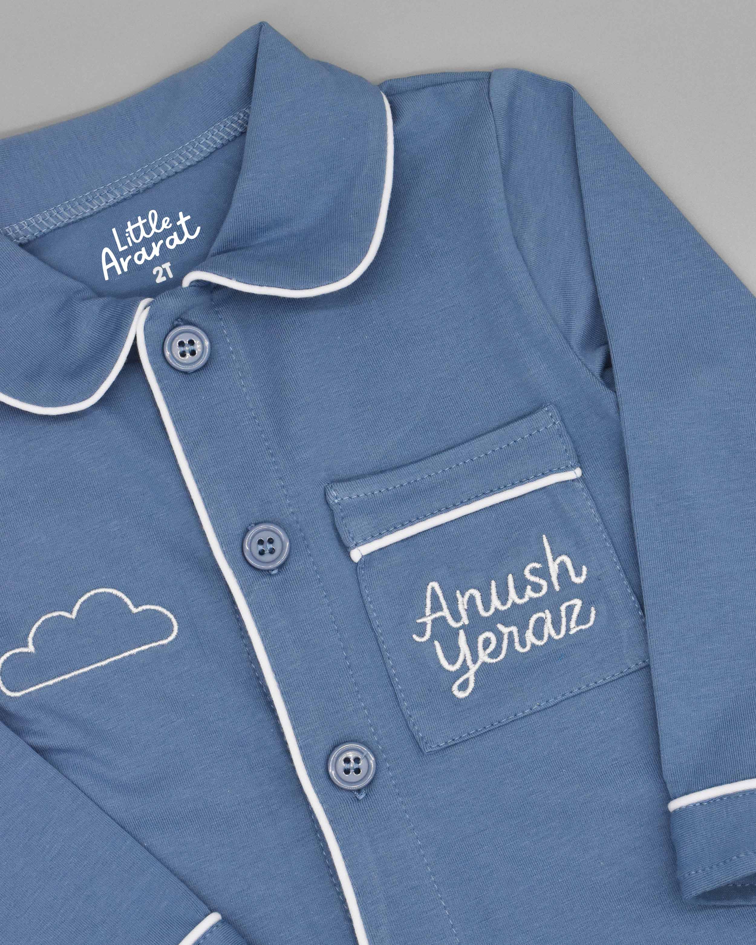 Sweet Dreams Toddler Pajama Set (Blue)