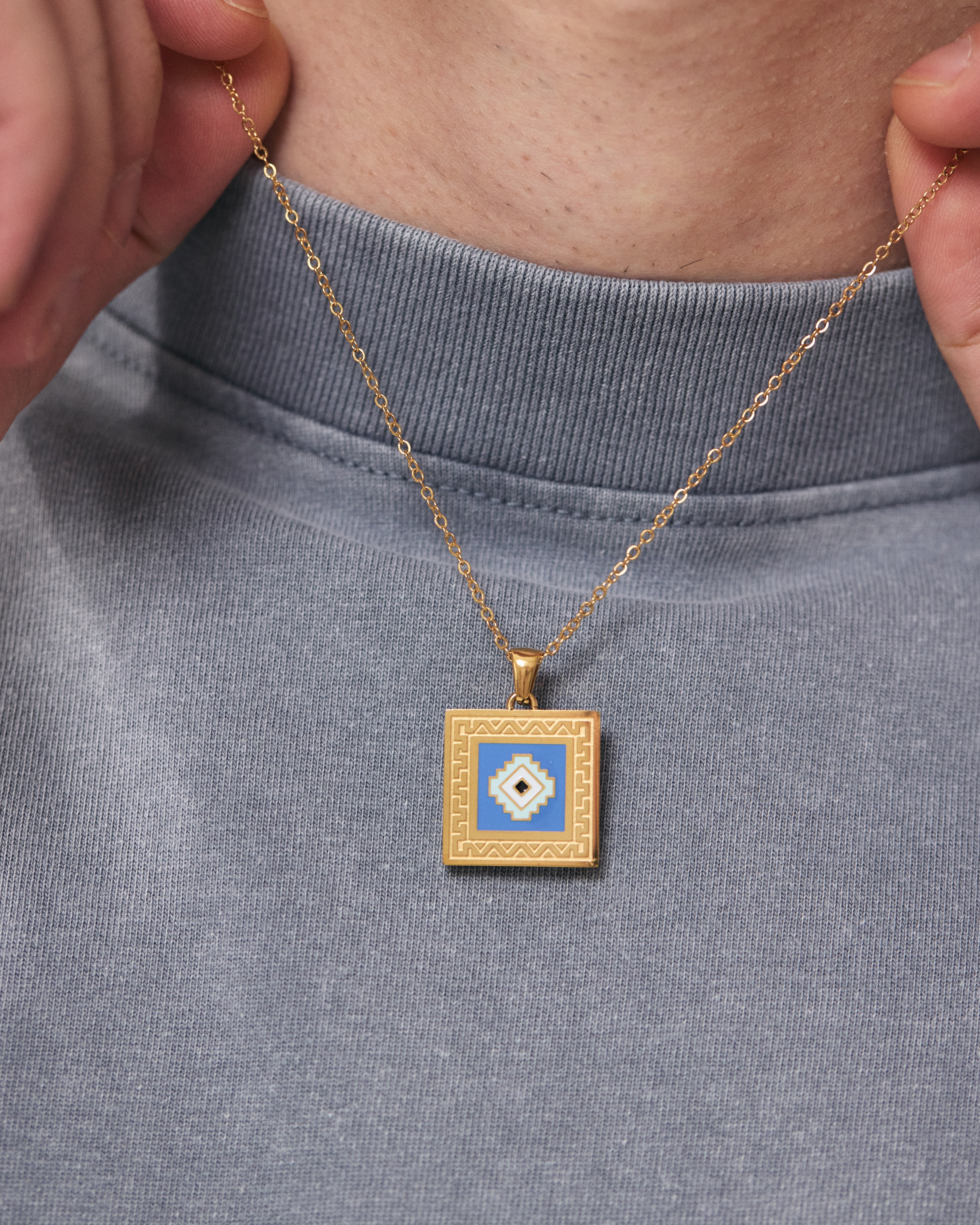 Evil Eye Rug Necklace