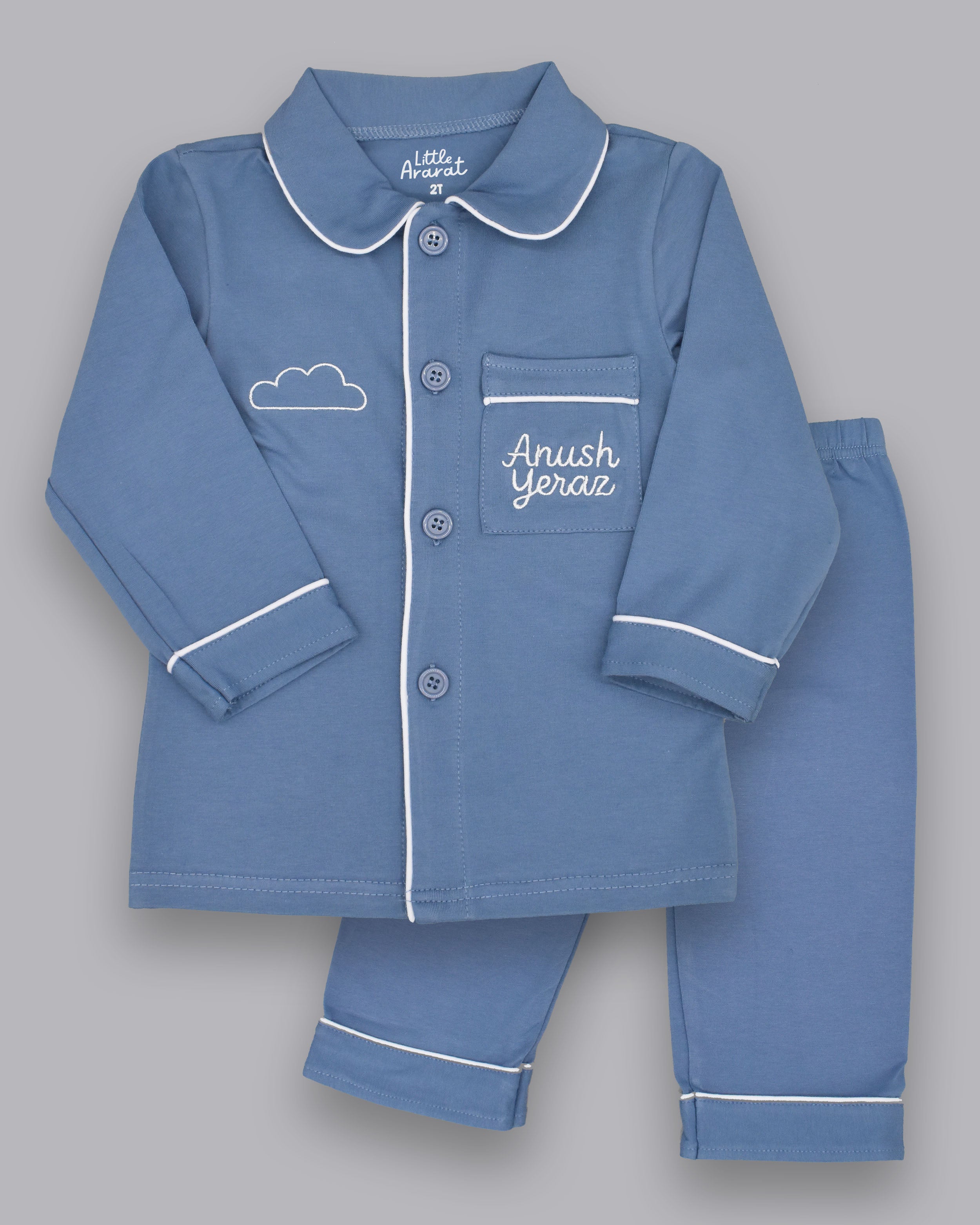 Sweet Dreams Toddler Pajama Set (Blue)