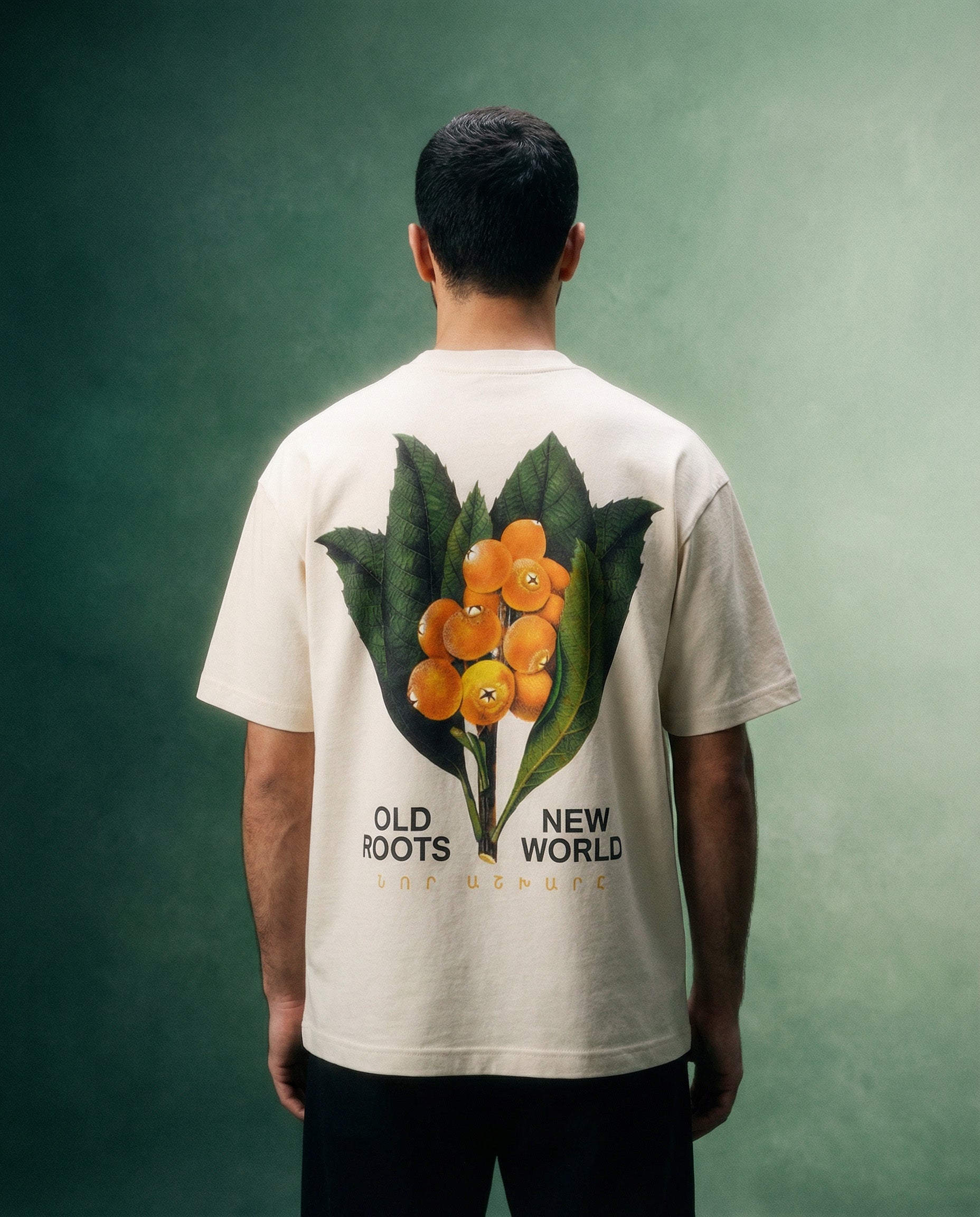 New World Loquat T-Shirt – Bone (Premium Boxy Fit)