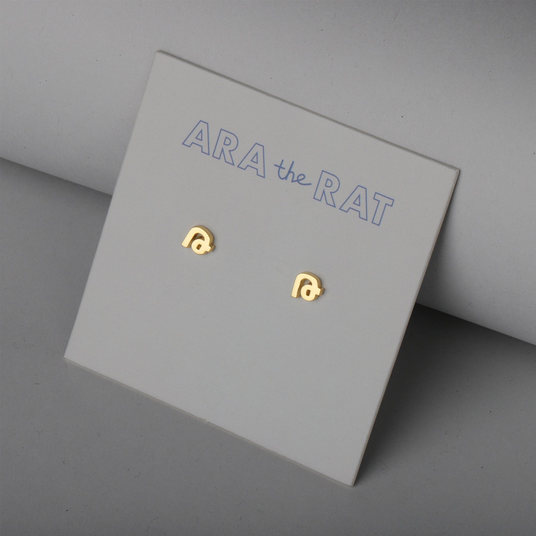 Armenian Letter 18K Gold Plated Earrings