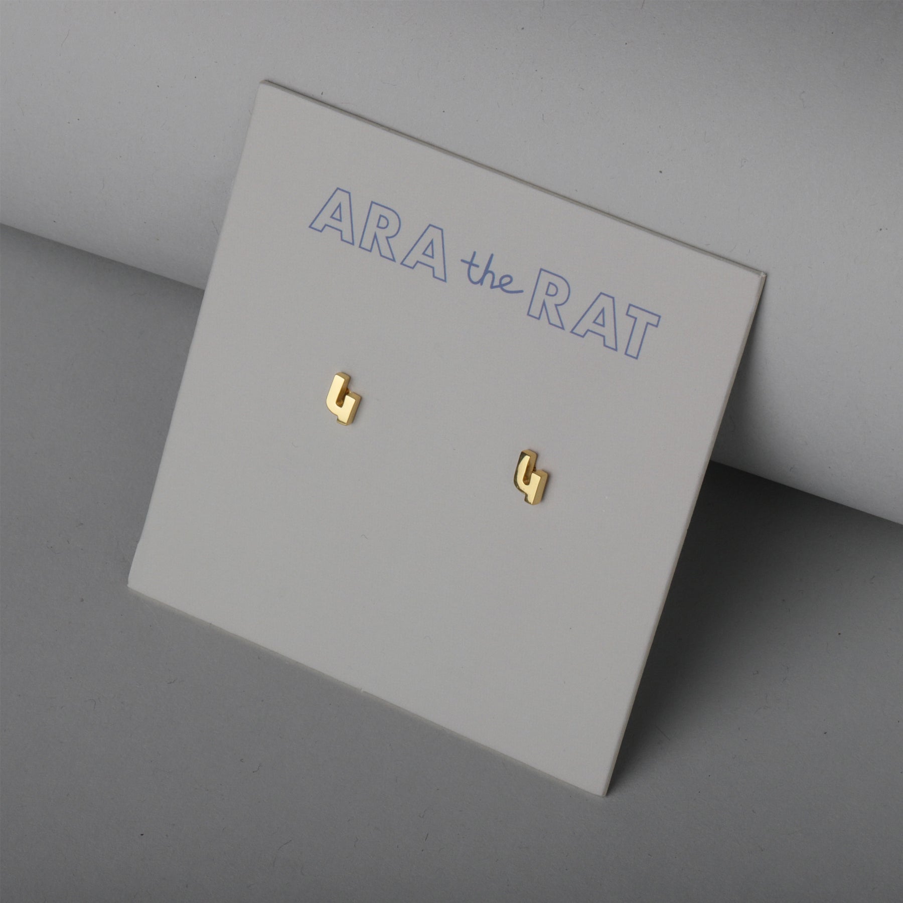 Armenian Letter 18K Gold Plated Earrings