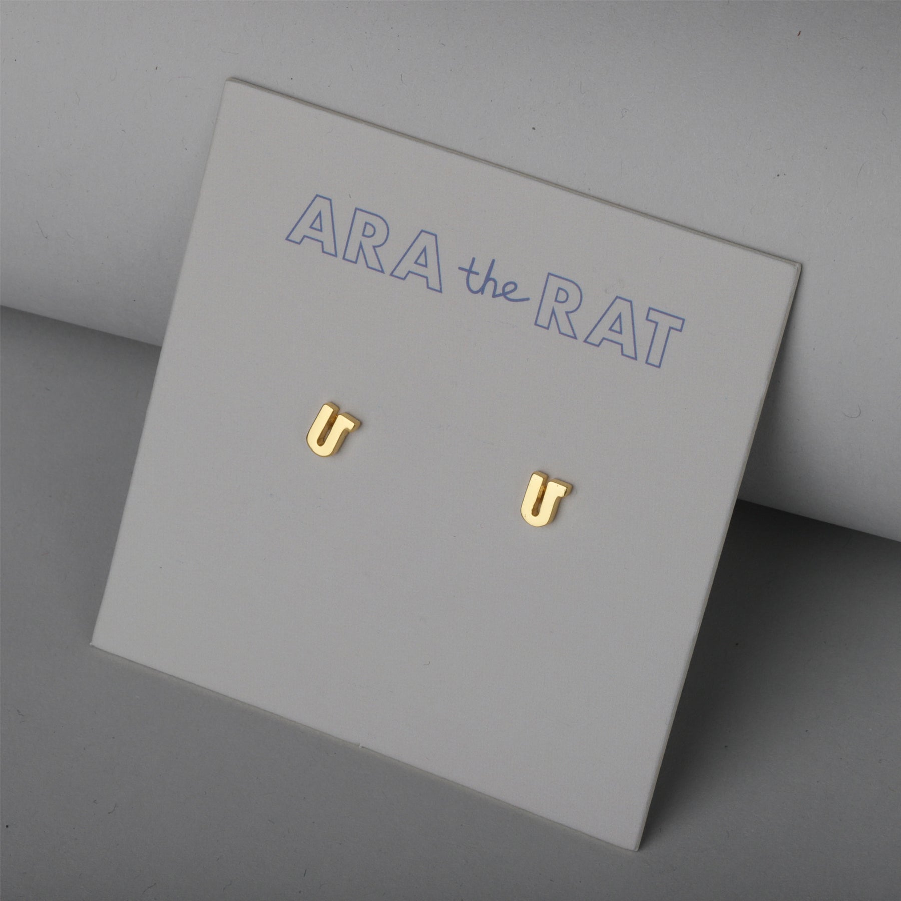 Armenian Letter 18K Gold Plated Earrings