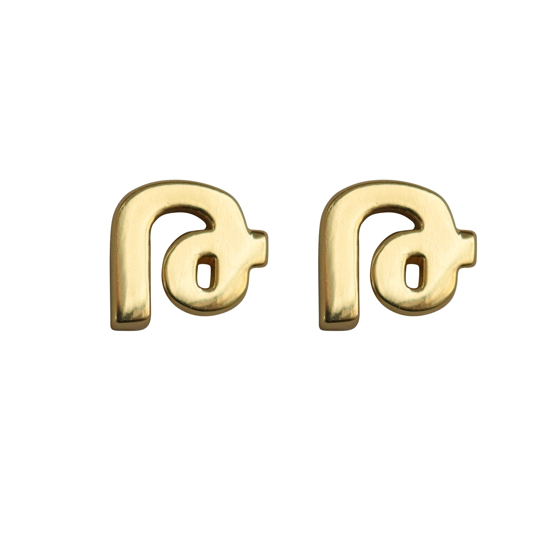 Armenian Letter 18K Gold Plated Earrings