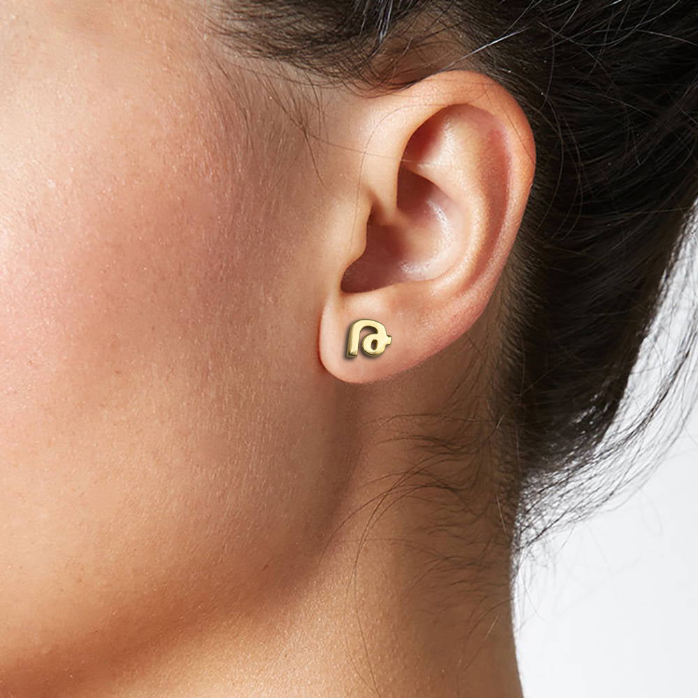 Armenian Letter 18K Gold Plated Earrings