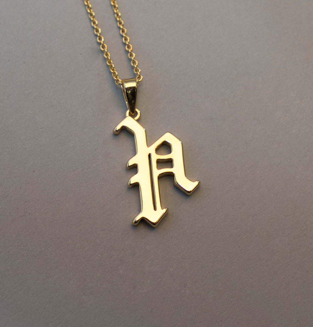 Gold Plated 19th Century Armenian Letter Necklace