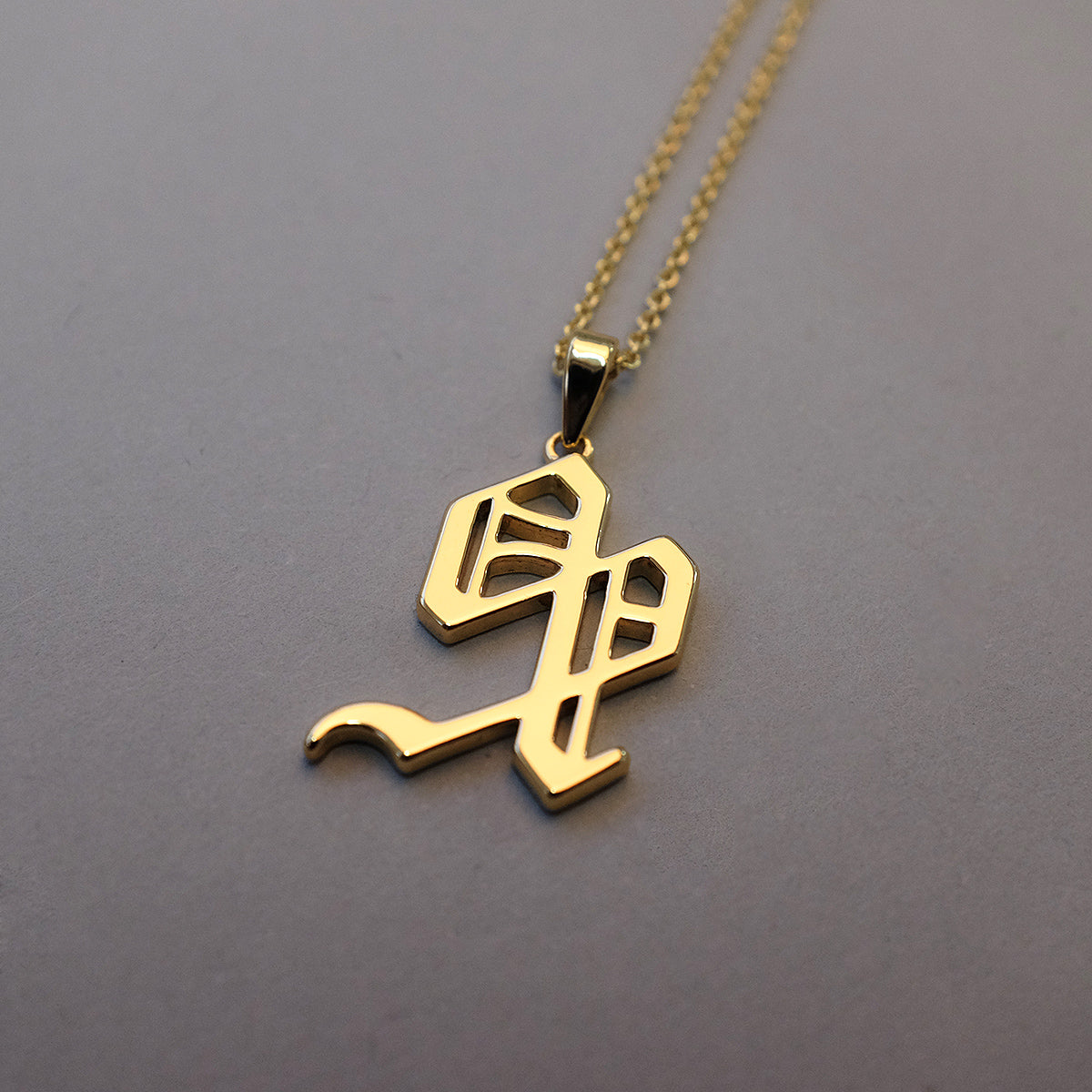 Gold Plated 19th Century Armenian Letter Necklace