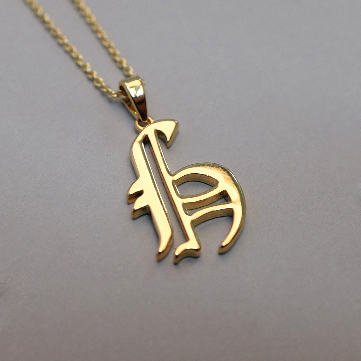 Gold Plated 19th Century Armenian Letter Necklace