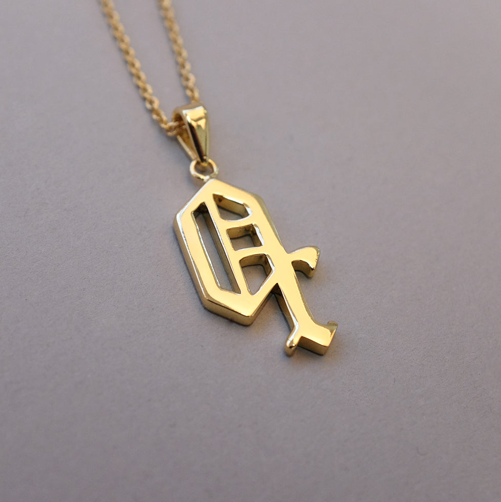 Gold Plated 19th Century Armenian Letter Necklace