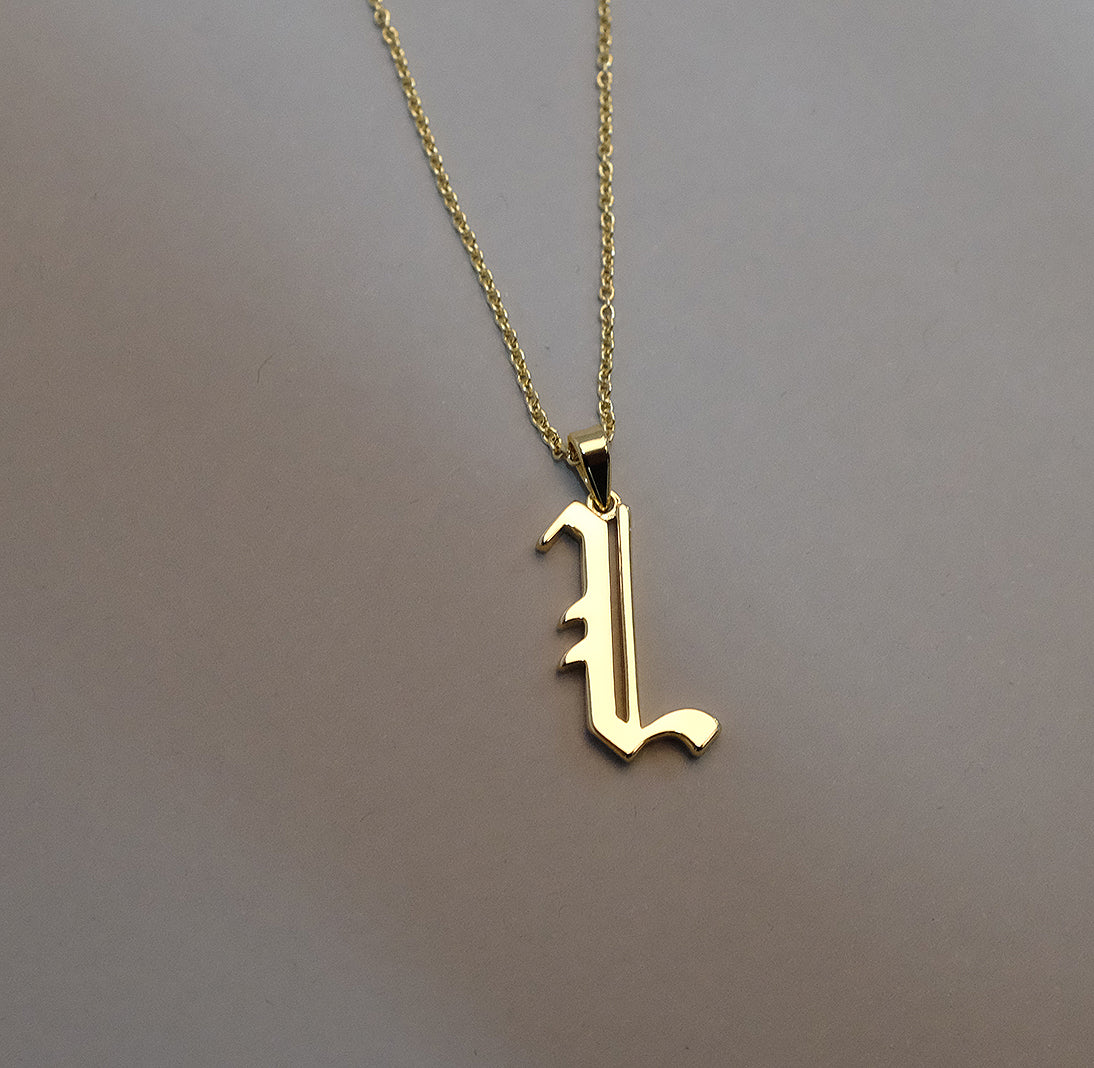 Gold Plated 19th Century Armenian Letter Necklace