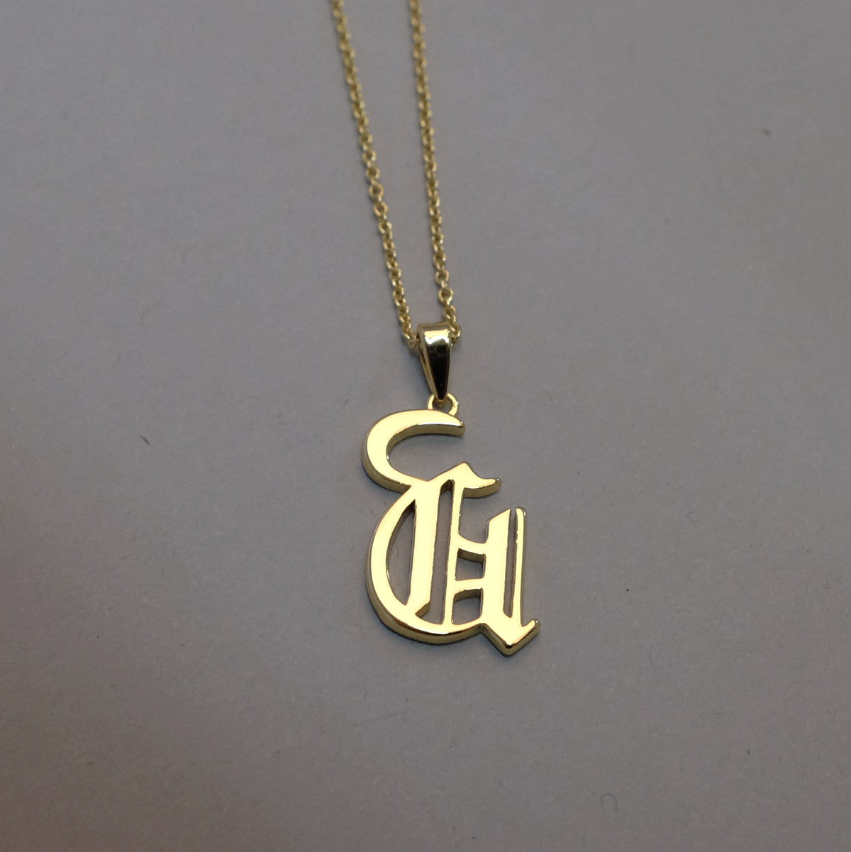 Gold Plated 19th Century Armenian Letter Necklace