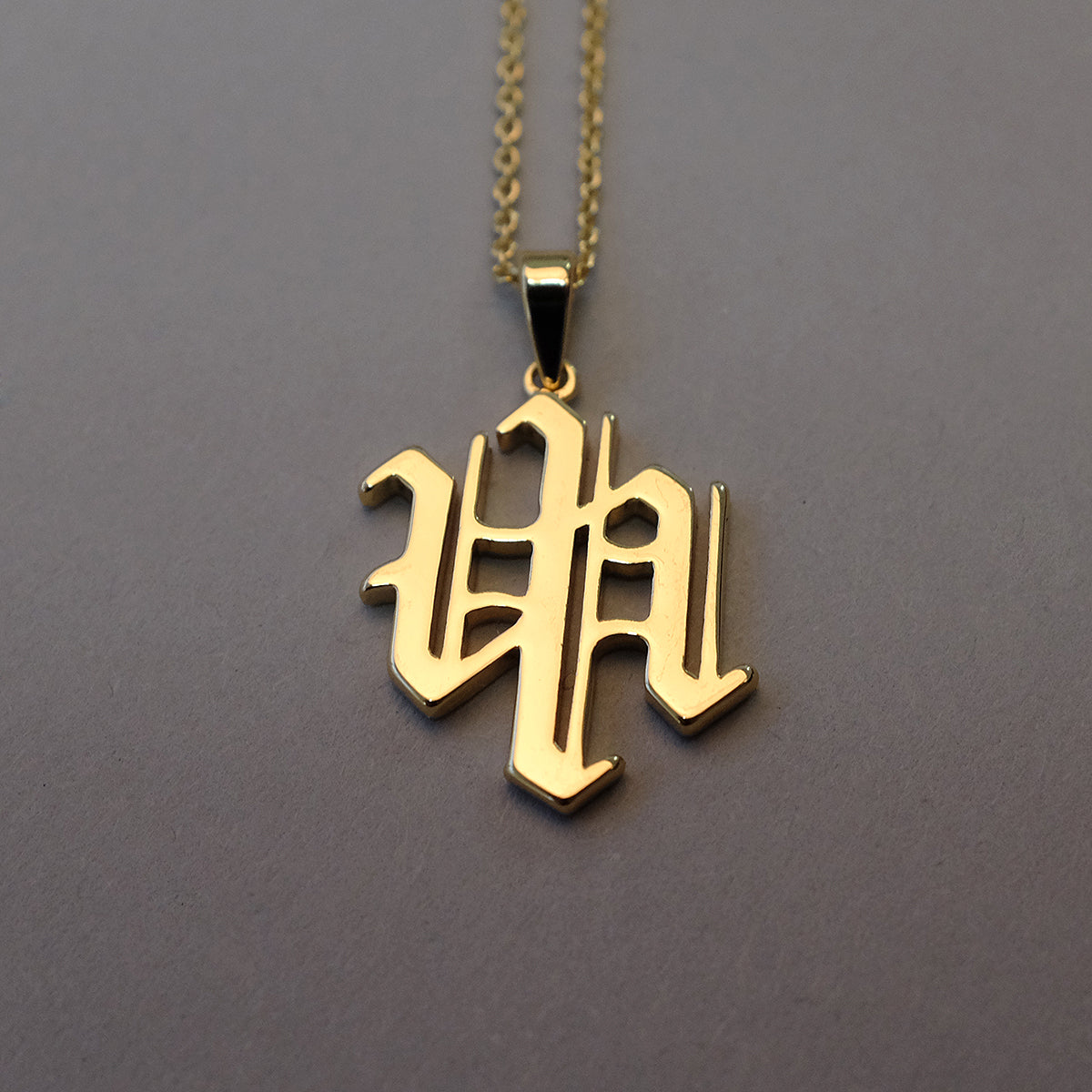 Gold Plated 19th Century Armenian Letter Necklace