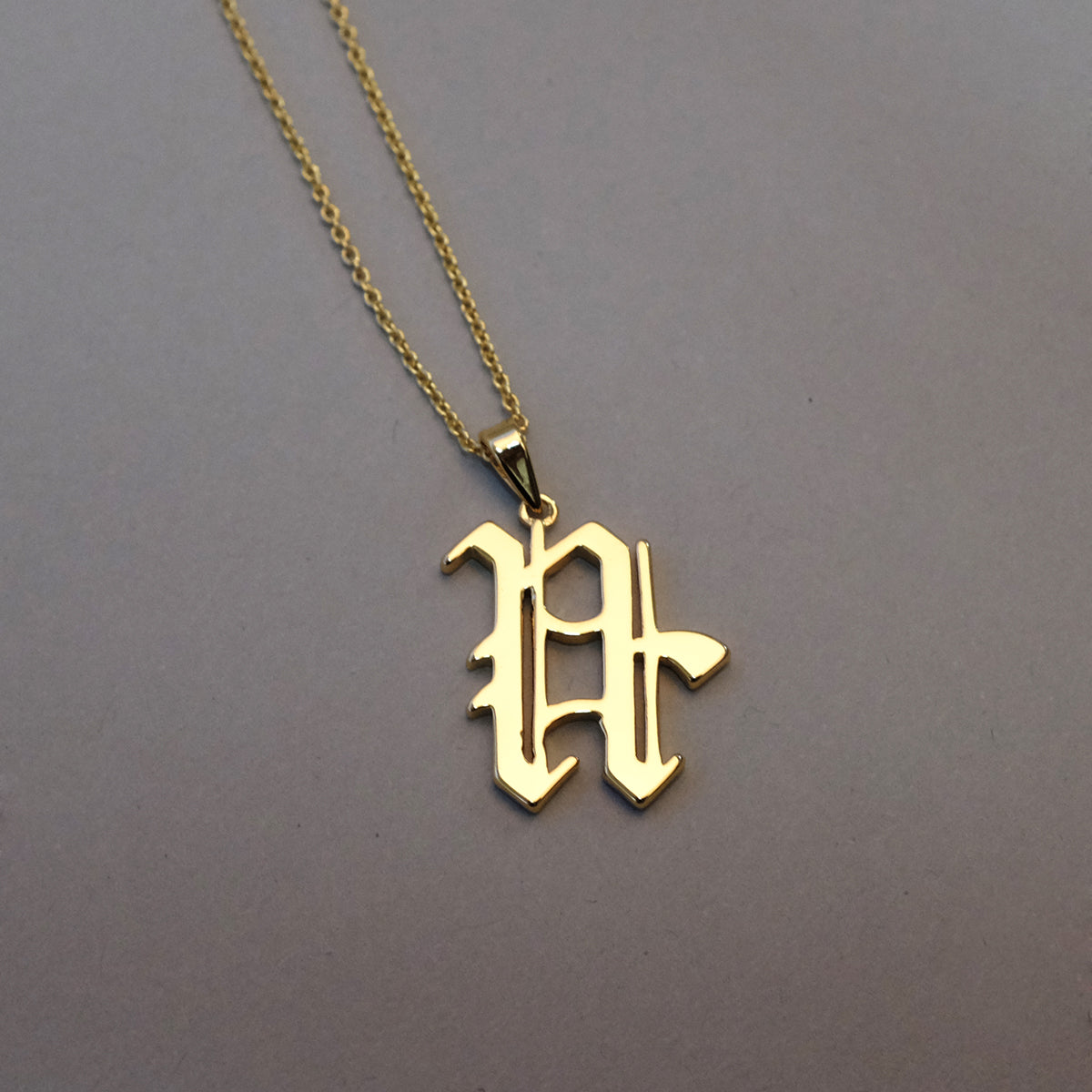 Gold Plated 19th Century Armenian Letter Necklace