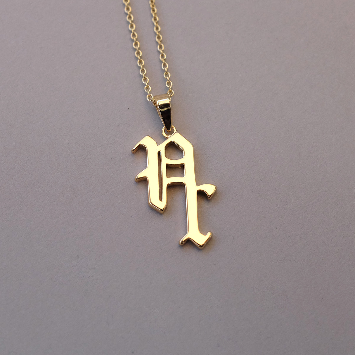 Gold Plated 19th Century Armenian Letter Necklace