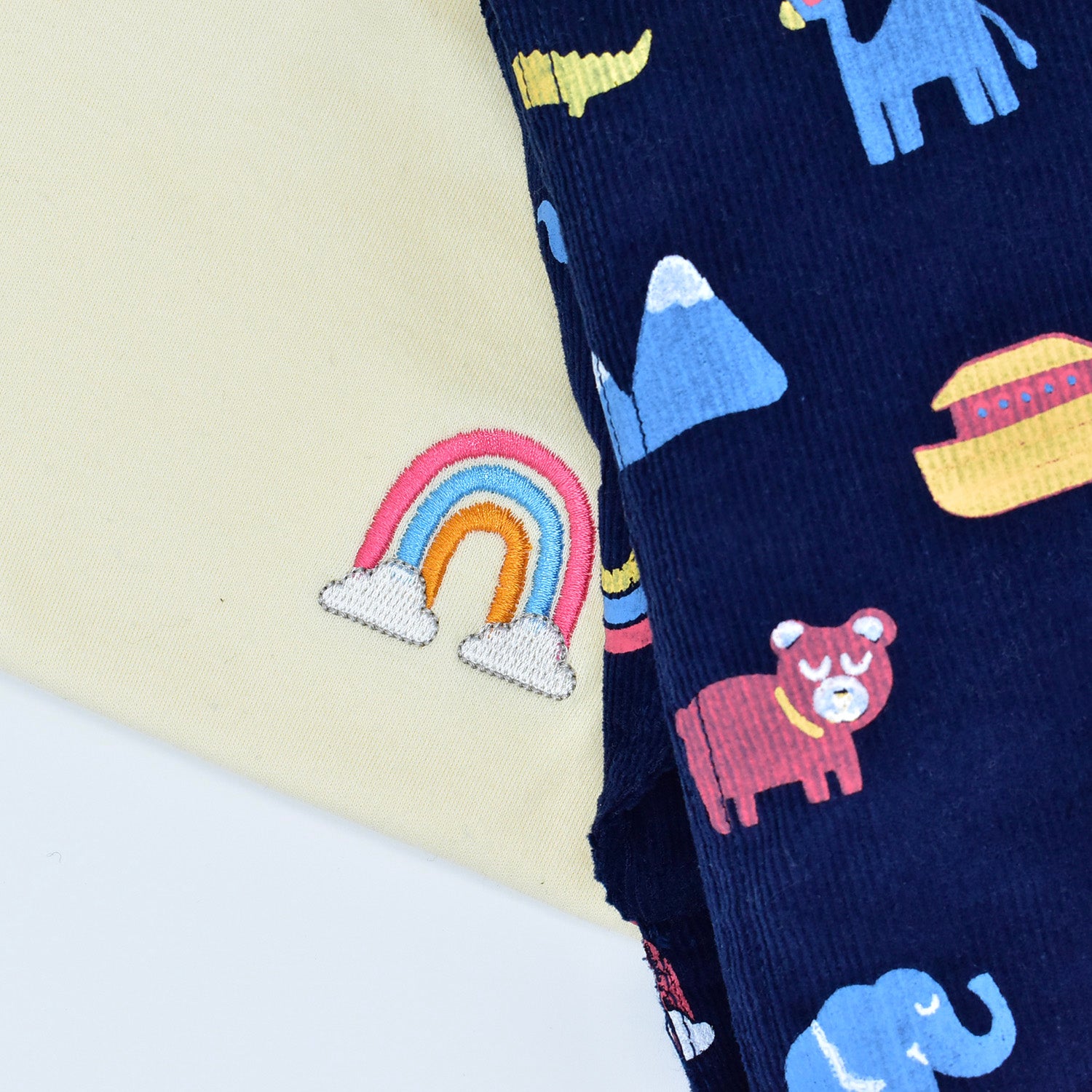 Noah's Ark Corduroy Dungaree and T-Shirt Set