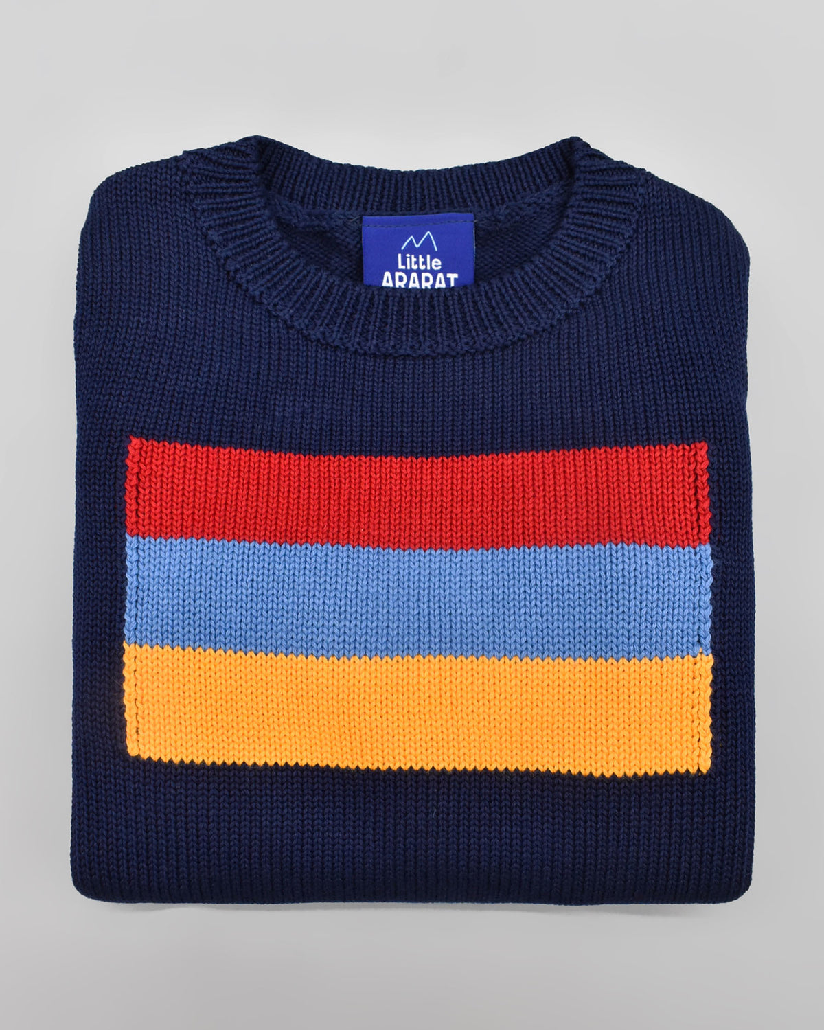 Toddler Knitted Armenia Heritage Flag Sweater (Navy)