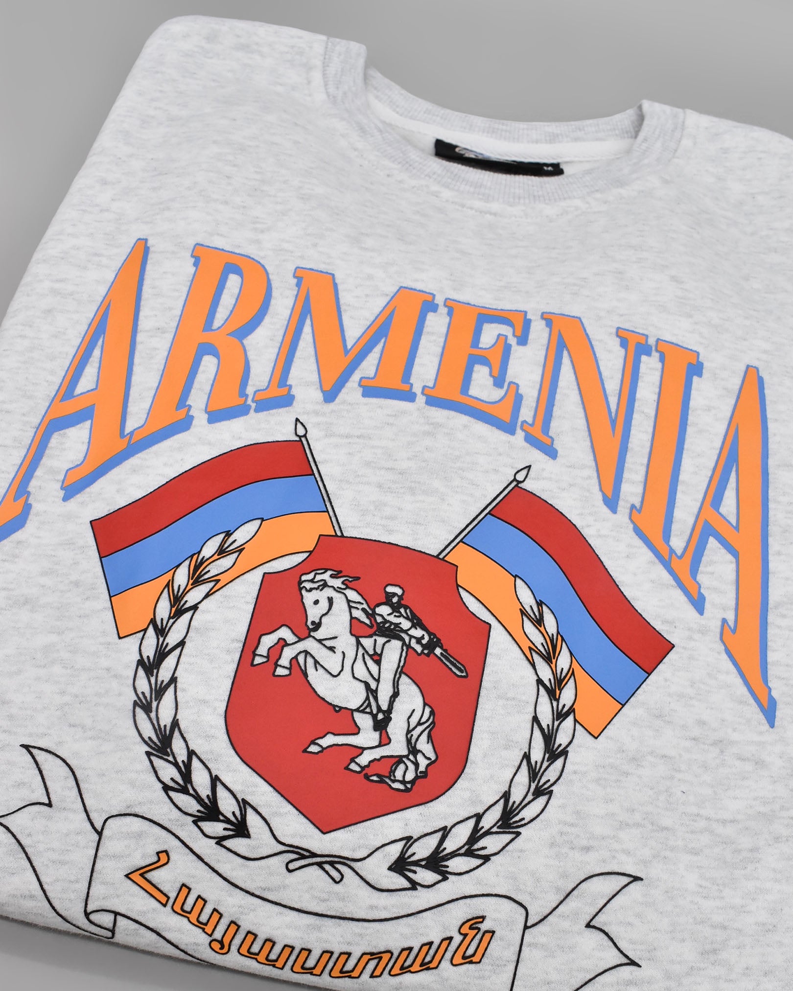90s Armenia Heritage Brushed Fleece Crewneck Sweatshirt