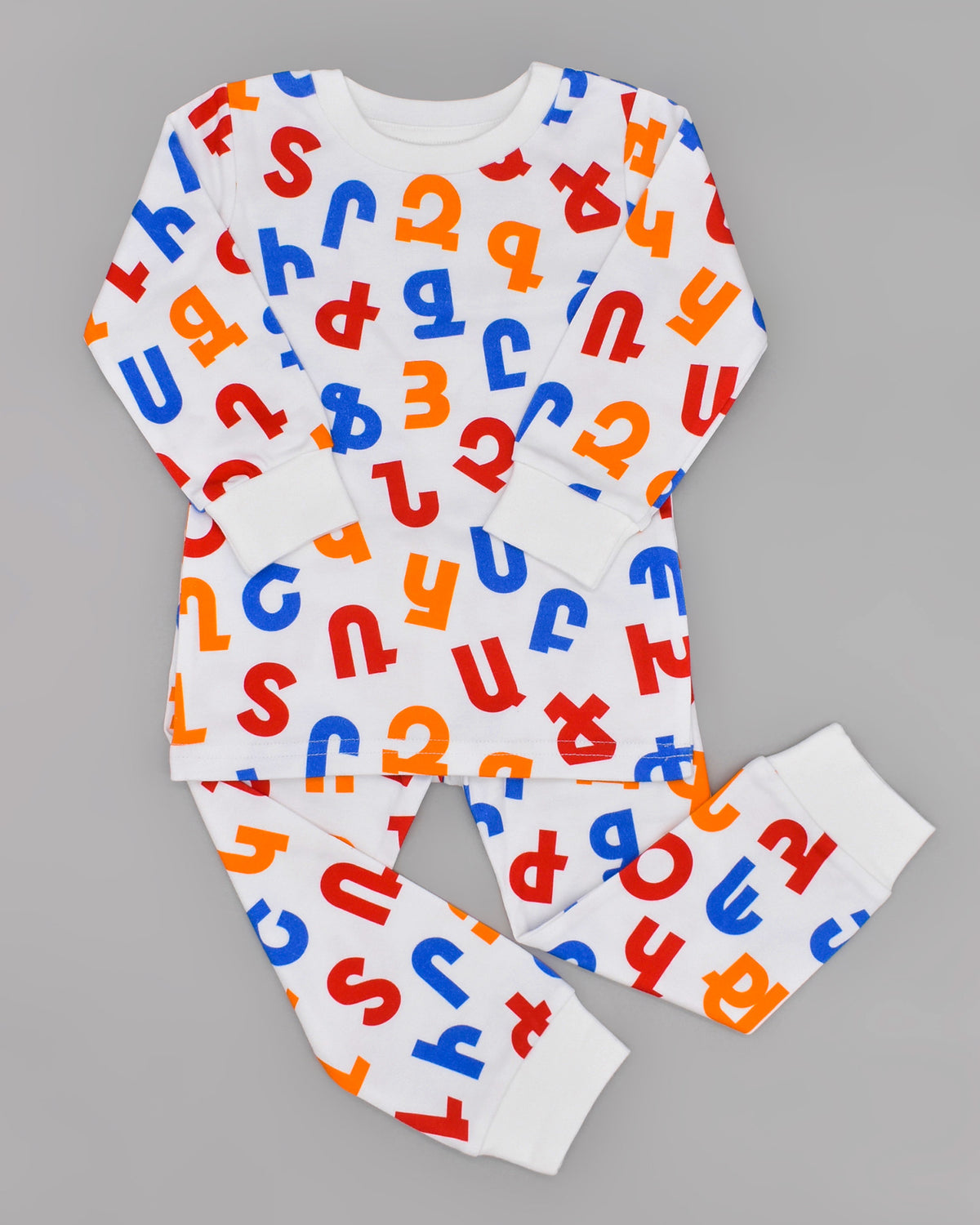 Toddler Armenian Alphabet ORGANIC Pajama Set