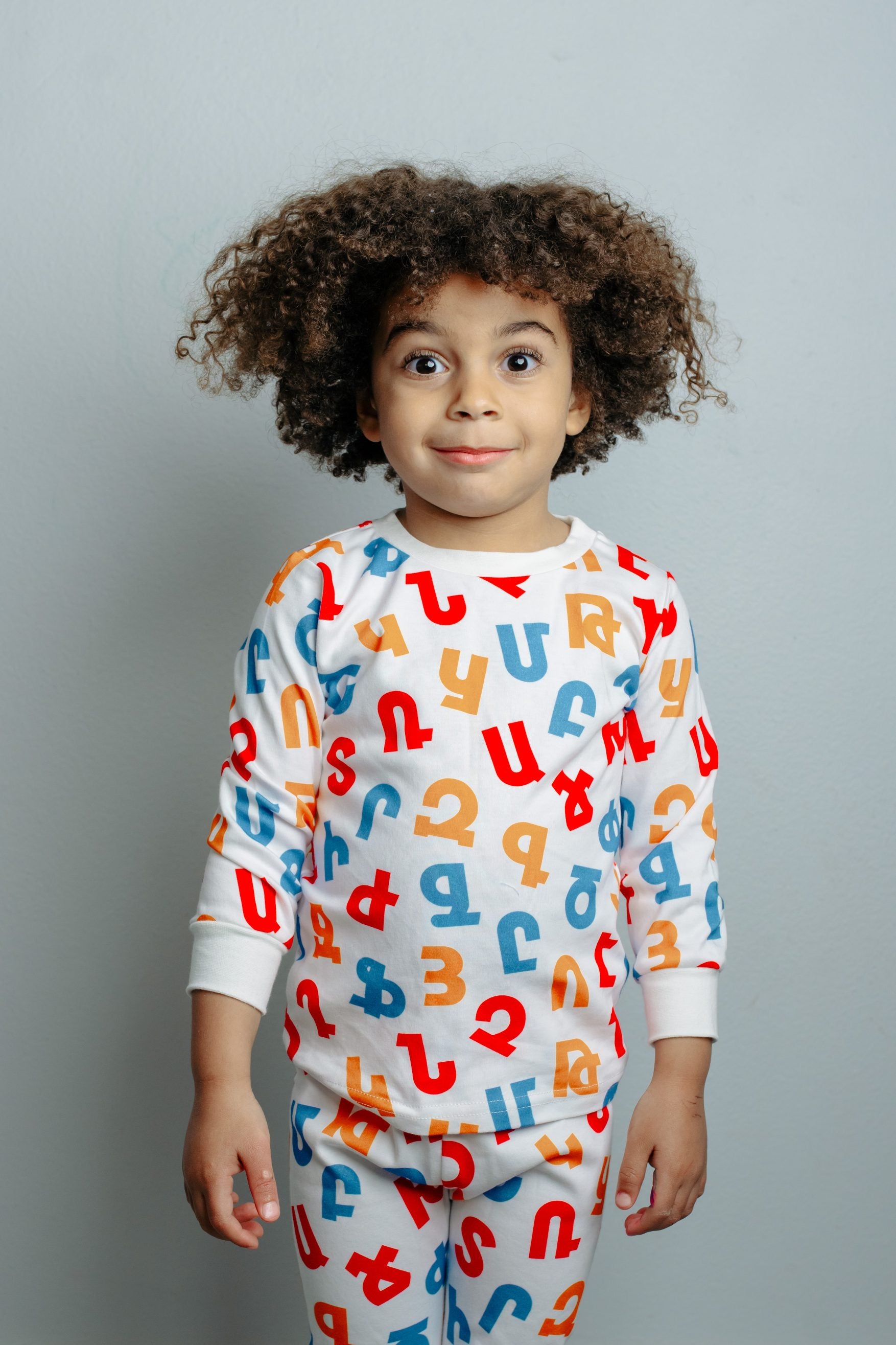 Toddler Armenian Alphabet ORGANIC Pajama Set