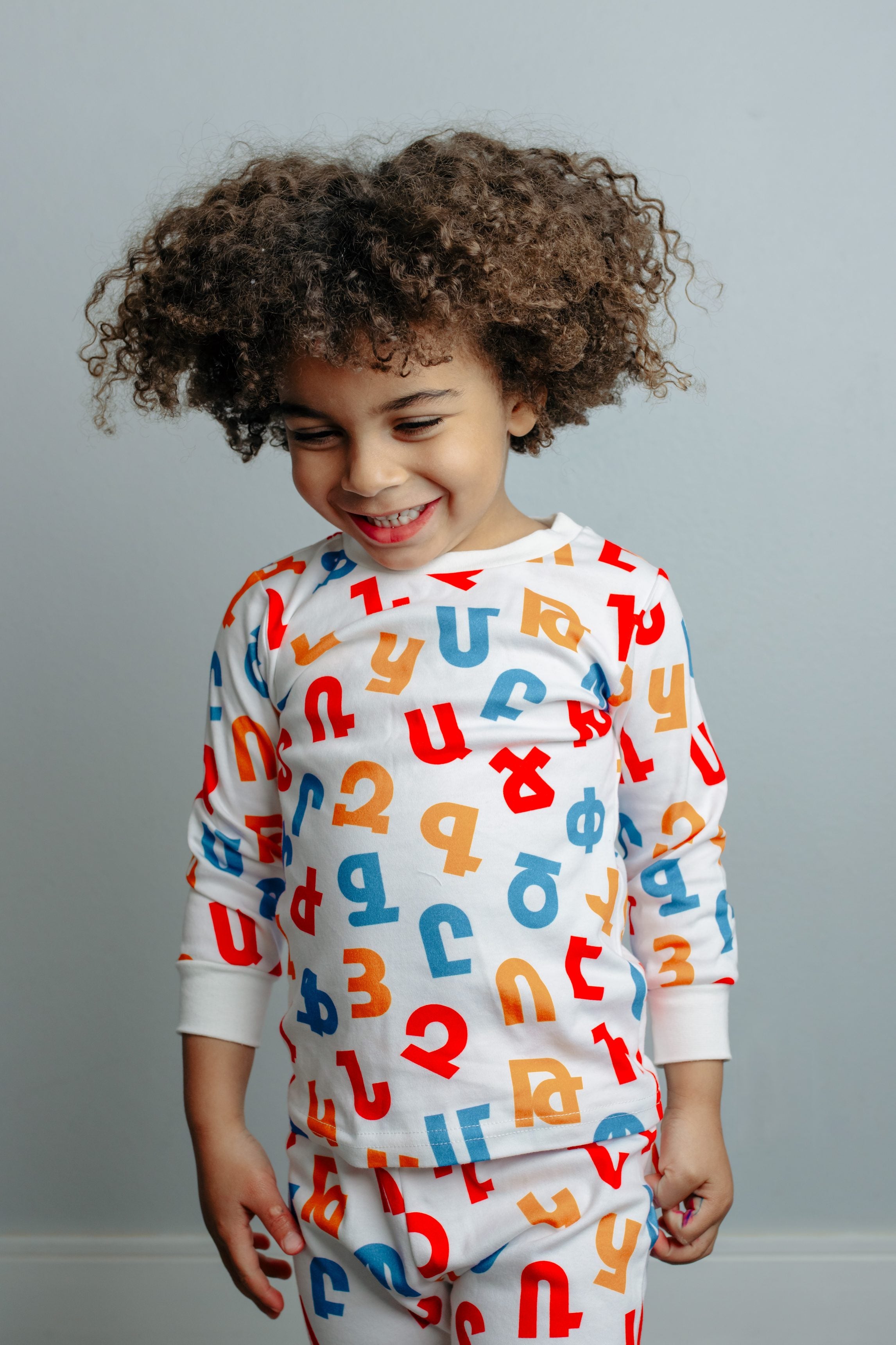 Toddler Armenian Alphabet ORGANIC Pajama Set