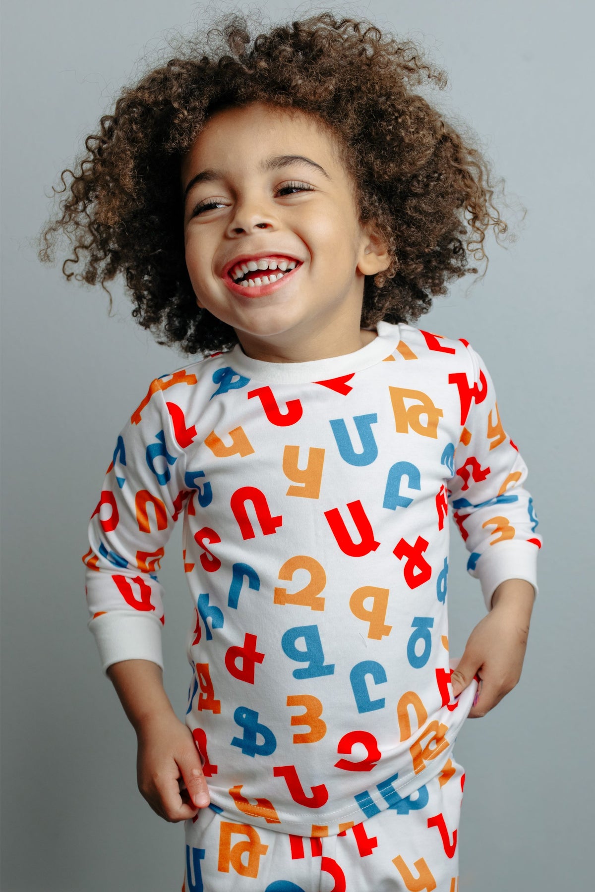 Toddler Armenian Alphabet ORGANIC Pajama Set