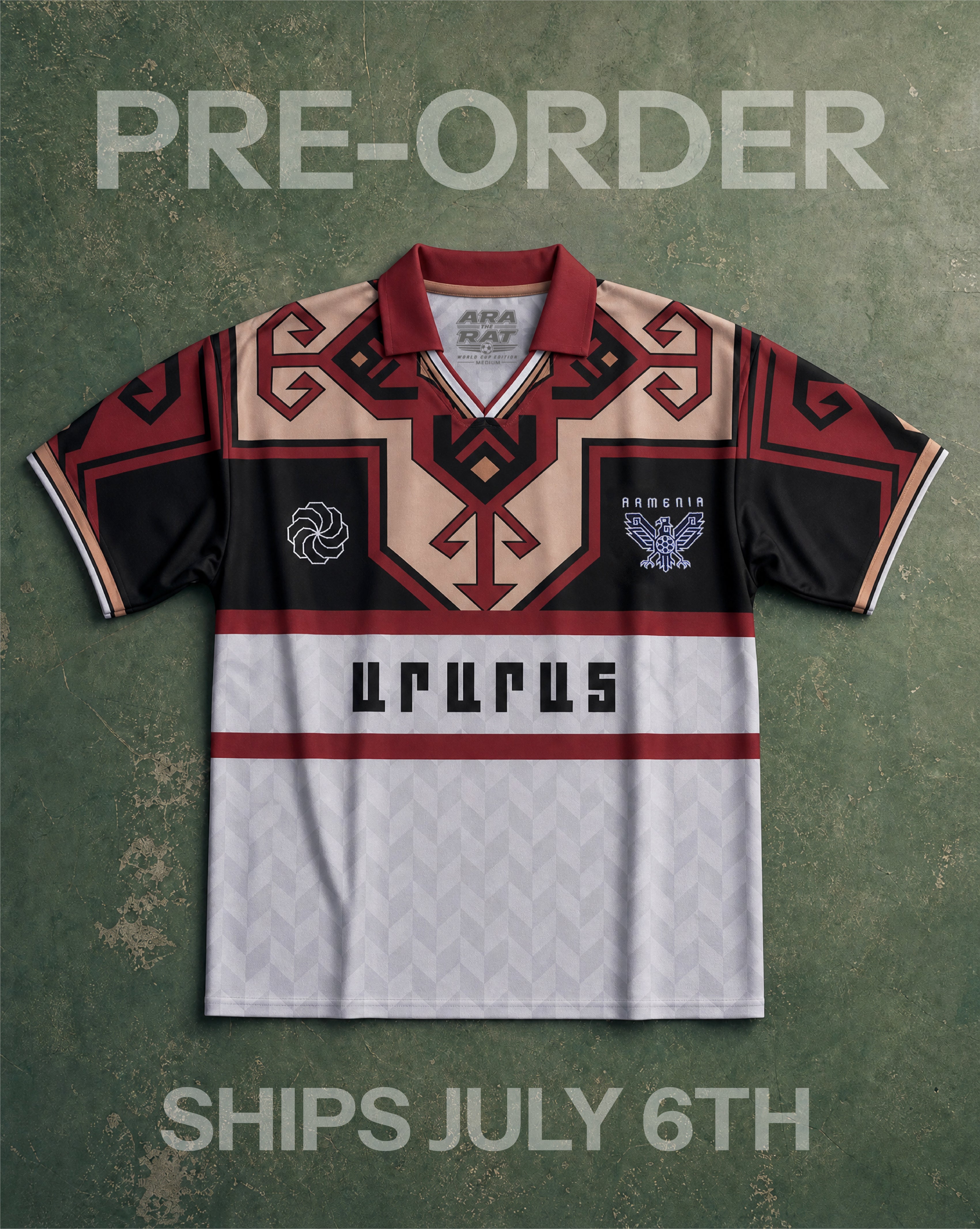 Ararat Retro Football Soccer Shirt - PRE ORDER: SHIPS JULY 6th