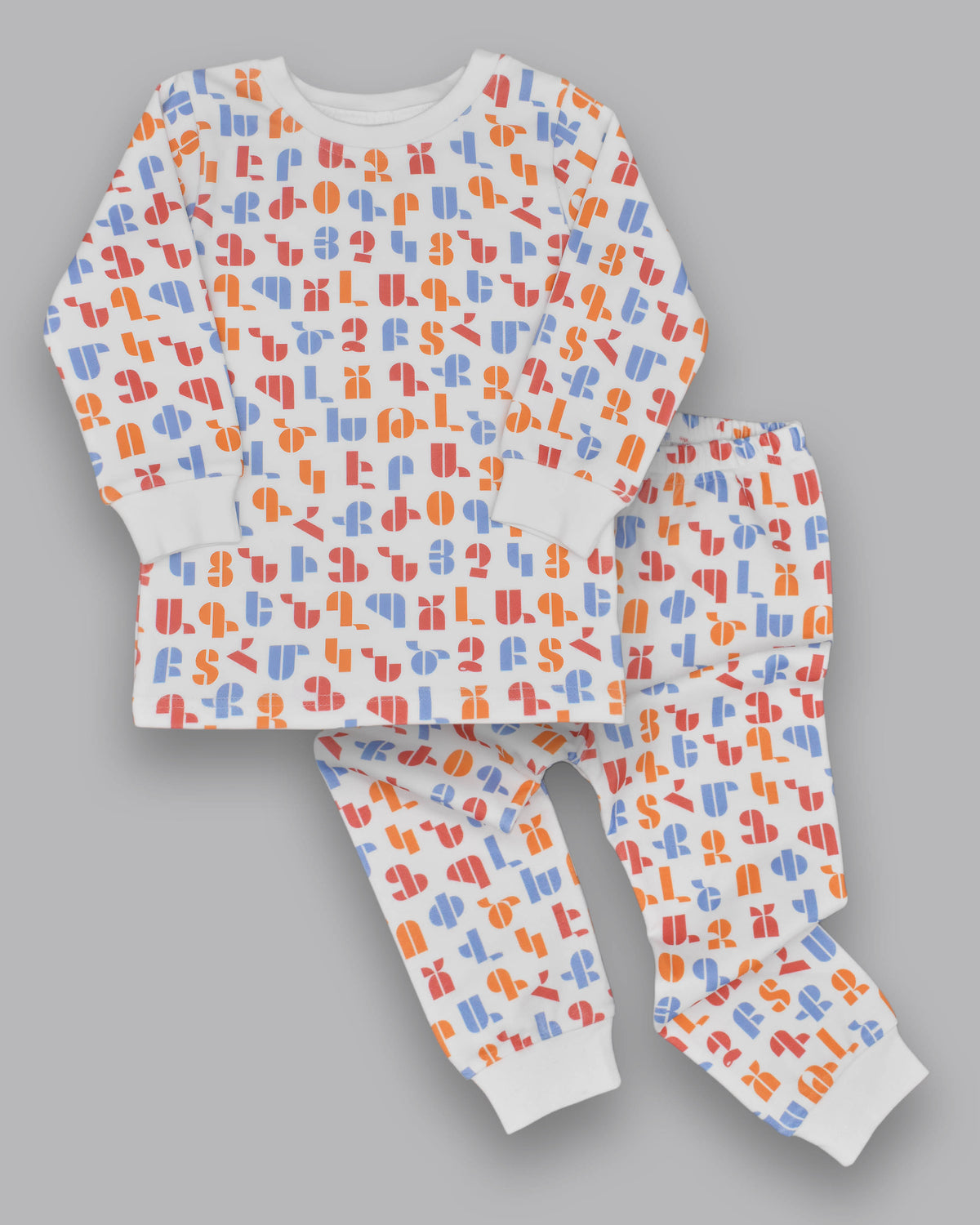 Armenian Alphabet Organic Toddler Pajama Set