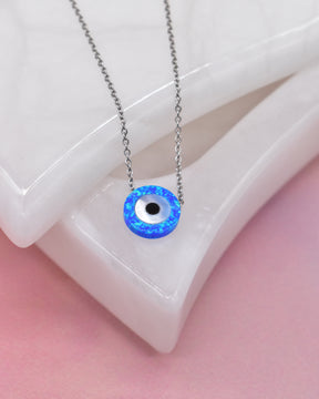 Opal Stone Evil Eye Necklace