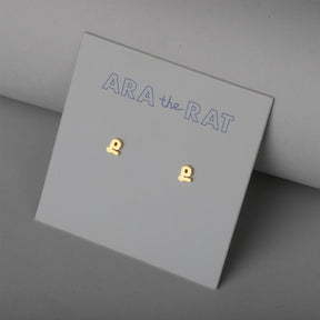 Armenian Letter 18K Gold Plated Earrings