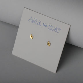 Armenian Letter 18K Gold Plated Earrings