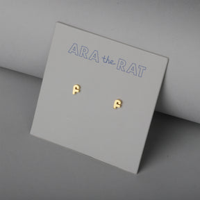 Armenian Letter 18K Gold Plated Earrings