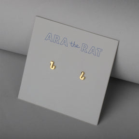 Armenian Letter 18K Gold Plated Earrings