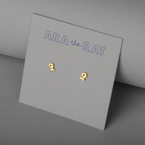 Armenian Letter 18K Gold Plated Earrings