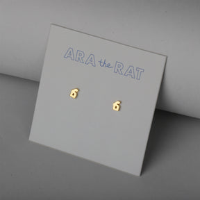 Armenian Letter 18K Gold Plated Earrings
