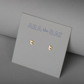 Armenian Letter 18K Gold Plated Earrings