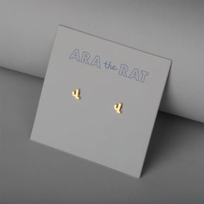 Armenian Letter 18K Gold Plated Earrings
