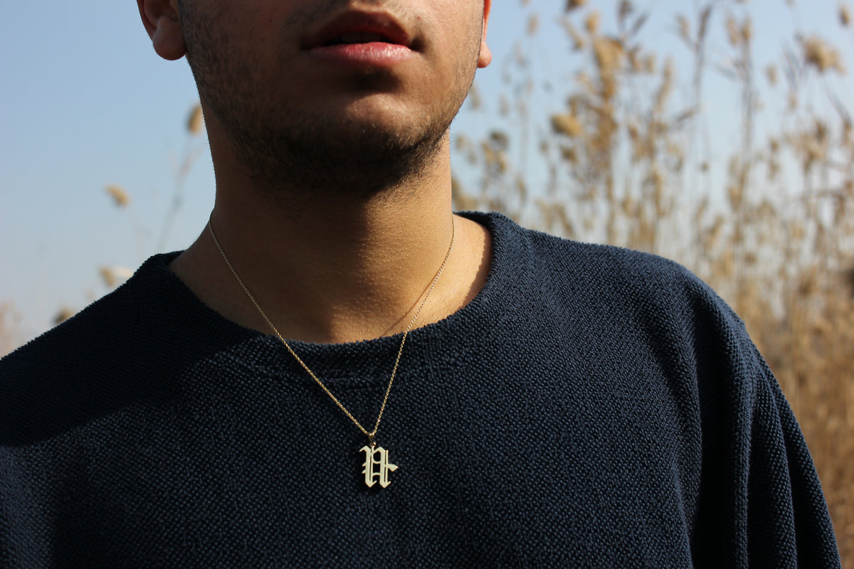 Gold Plated 19th Century Armenian Letter Necklace