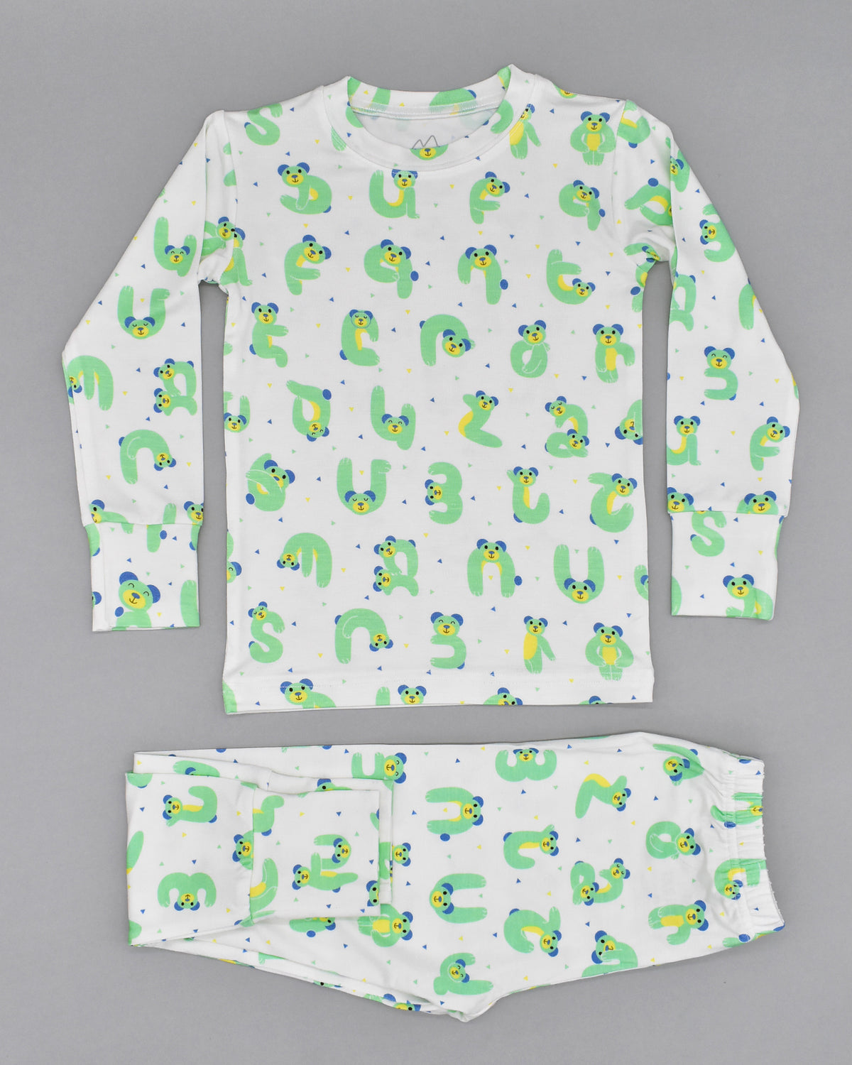 Armenian Alphabet Bears Bamboo Toddler Pajama Set