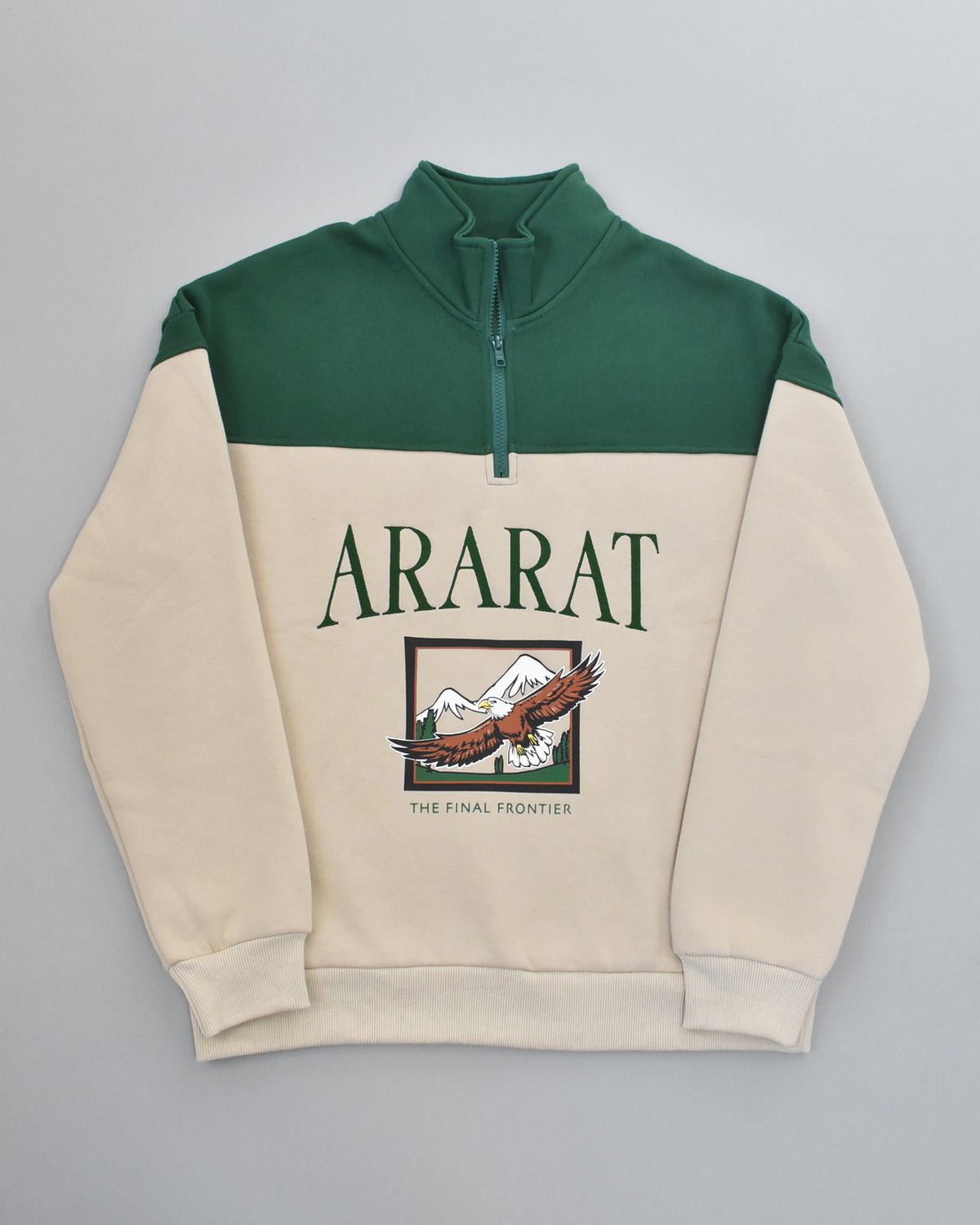 Retro Ararat Mountain Eagle Half Zip Sweatshirt