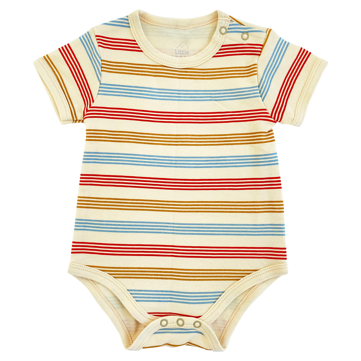 Retro Pinstripe Cotton Baby Onesie