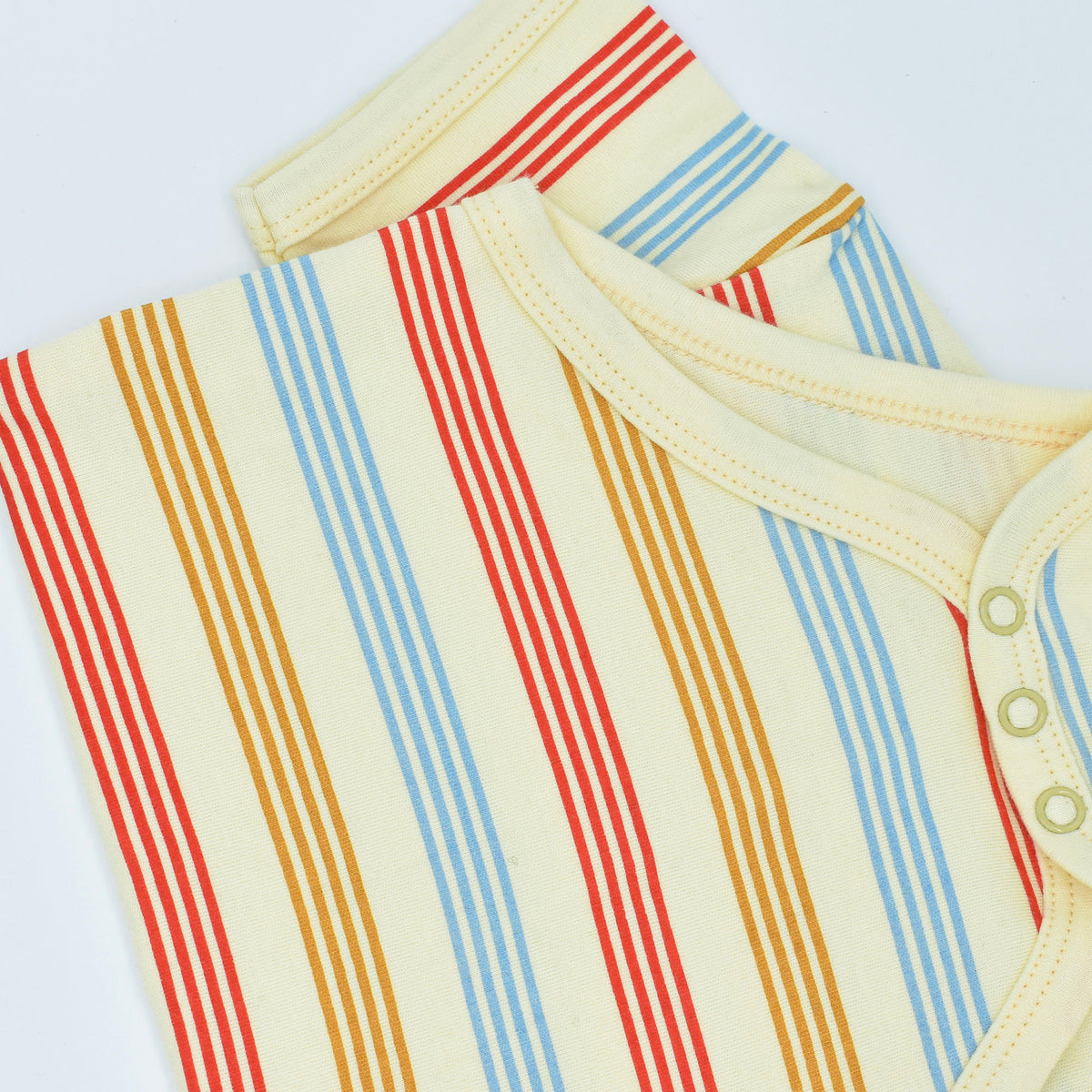 Retro Pinstripe Cotton Baby Onesie